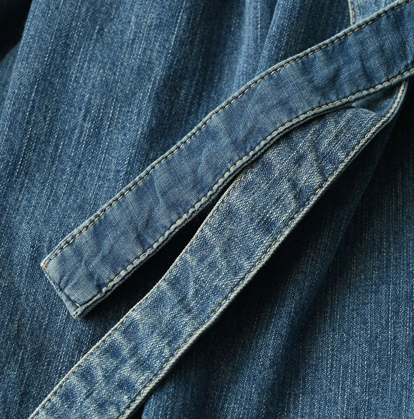 45R(フォーティファイブアール) |麦比古デニムのラップドレス（淡）