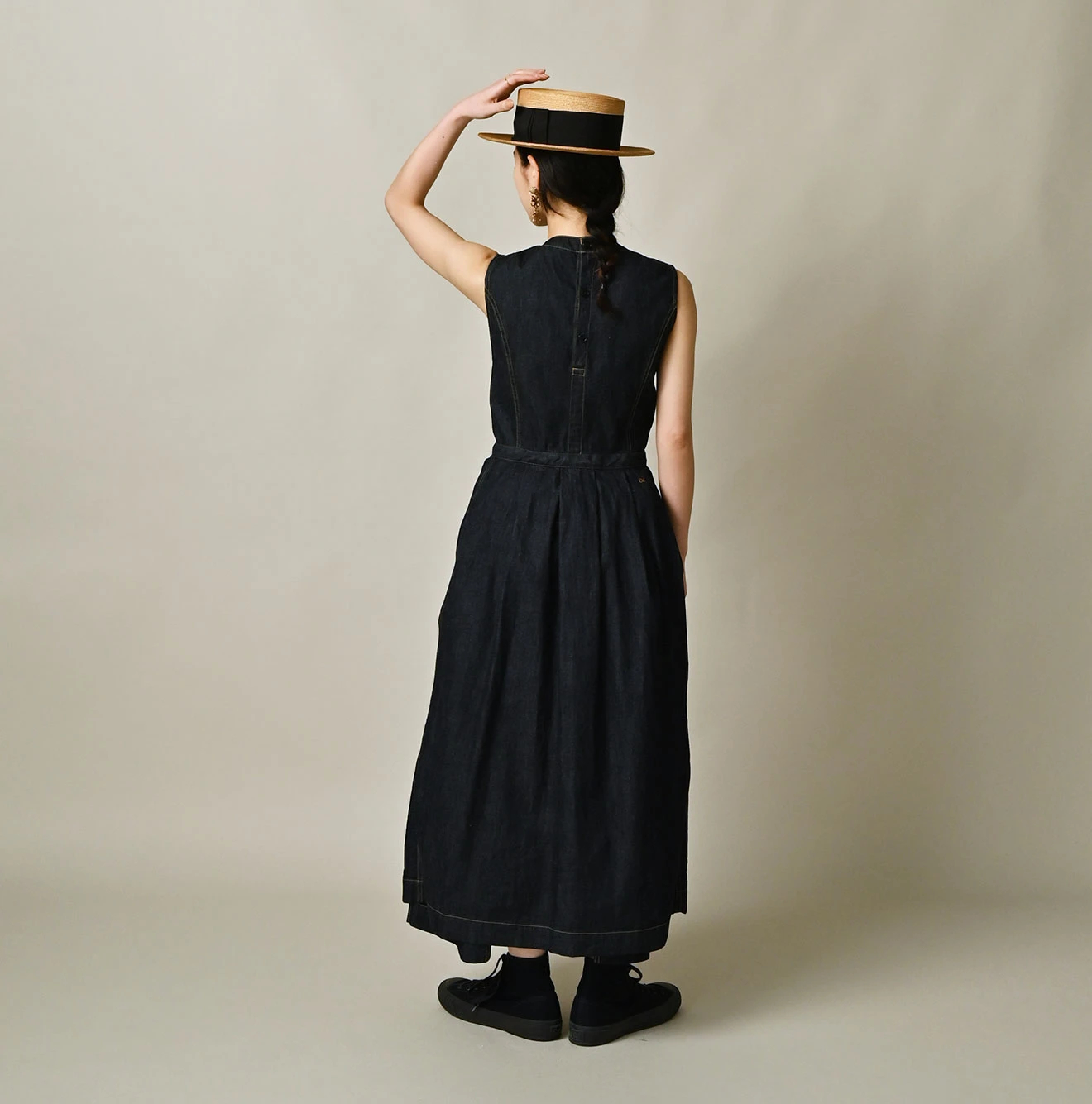 45R(フォーティファイブアール) |麦比古デニムのラップドレス（濃）