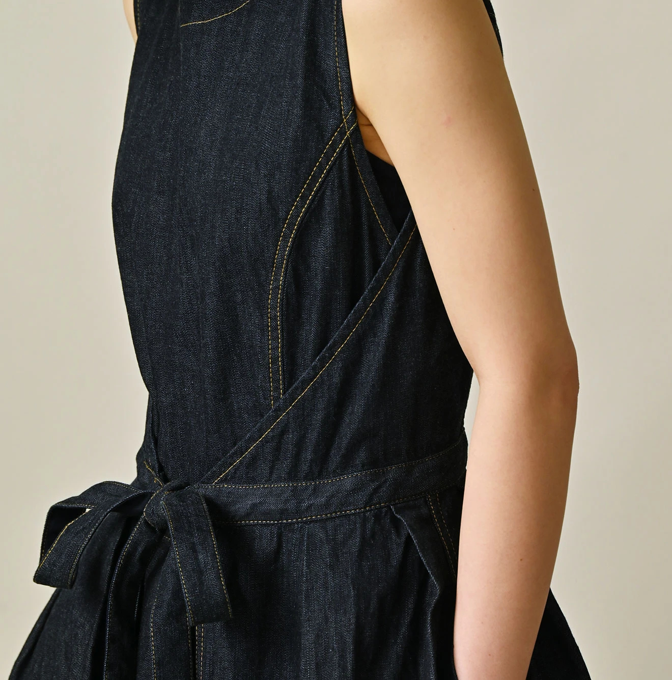 45R(フォーティファイブアール) |麦比古デニムのラップドレス（濃）