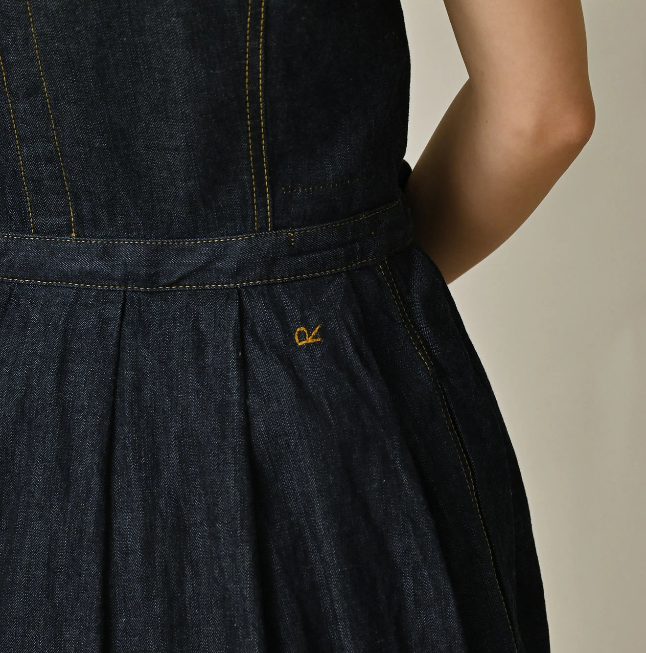 45R(フォーティファイブアール) |麦比古デニムのラップドレス（濃）