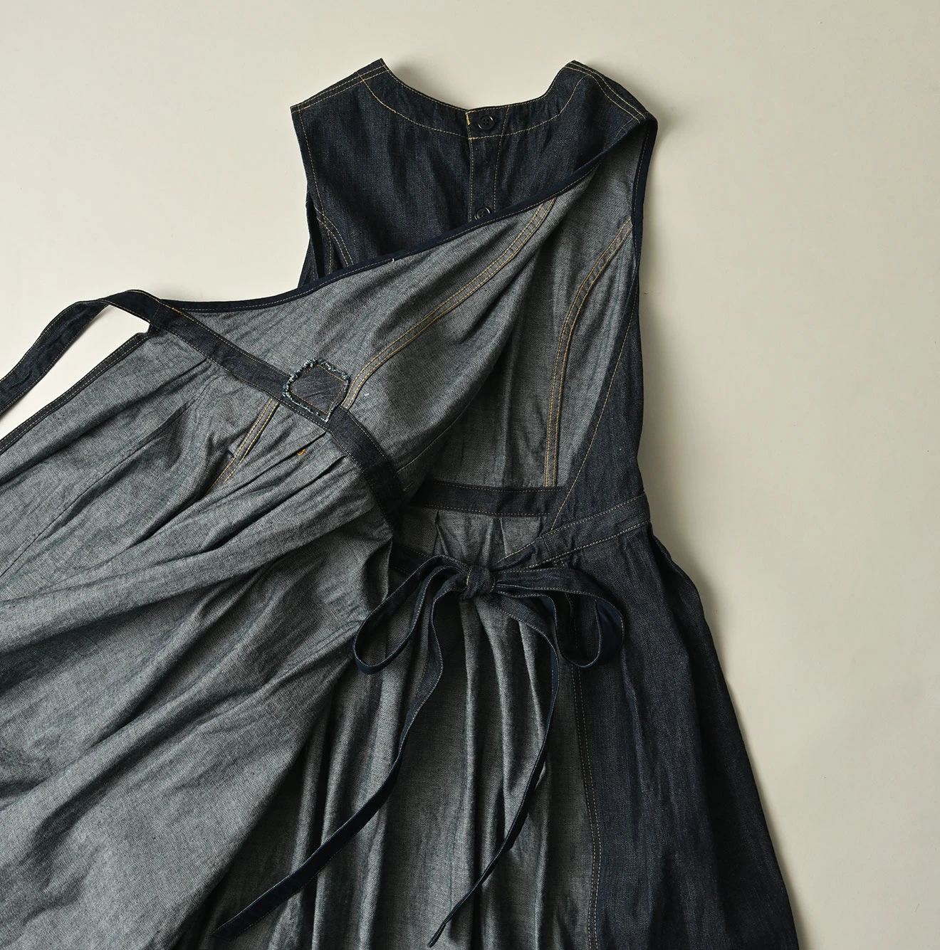 45R(フォーティファイブアール) |麦比古デニムのラップドレス（濃）