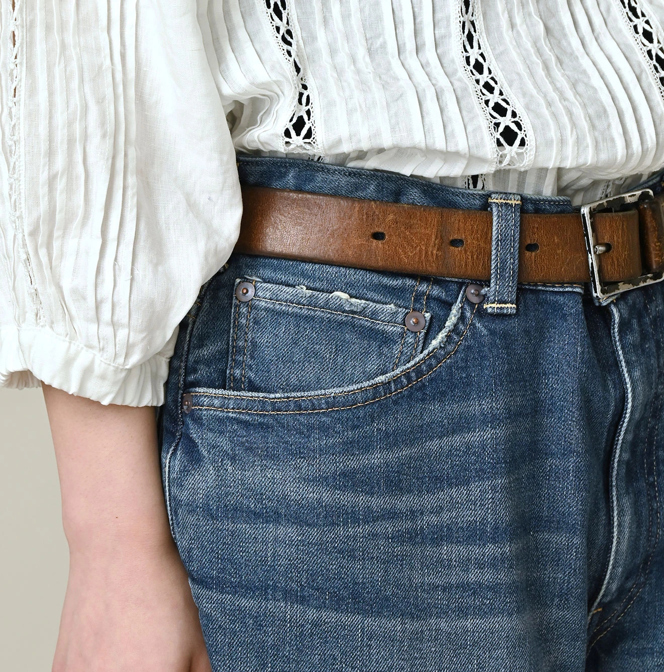 45R(フォーティファイブアール) |ライ麦ストレッチデニムの桃比女（再び）