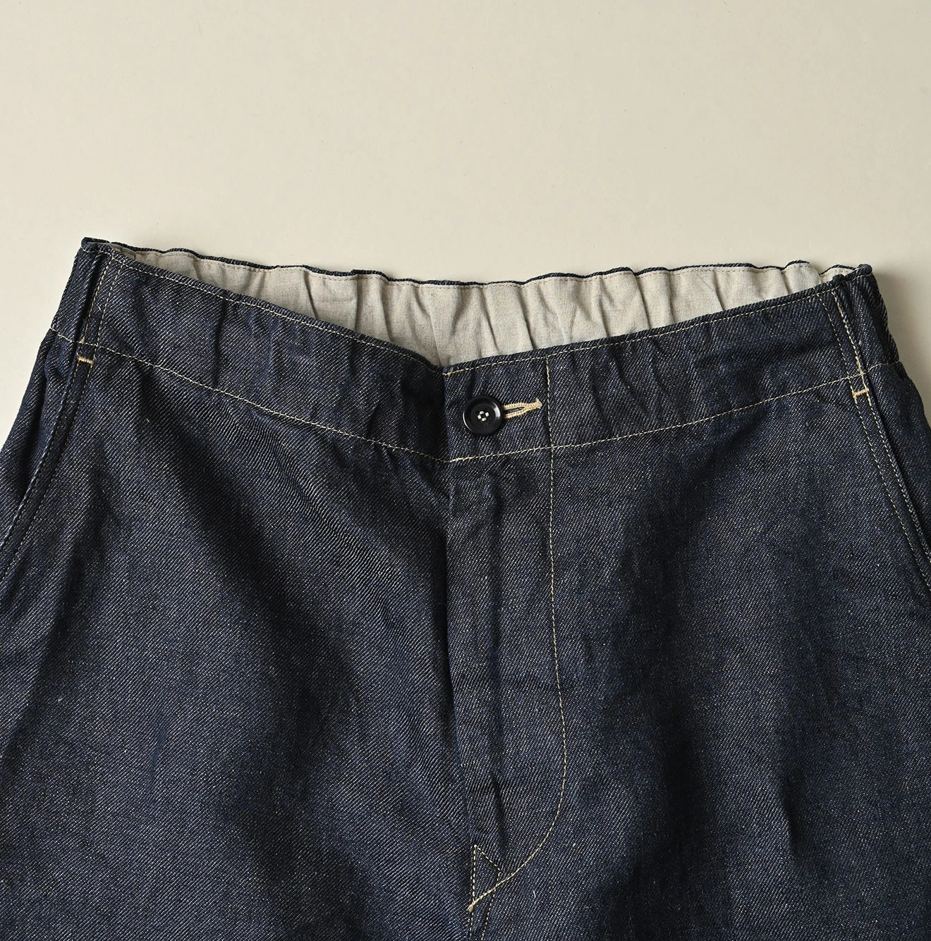 45R(フォーティファイブアール) |リネンデニムのイージーワークパンツ（濃）