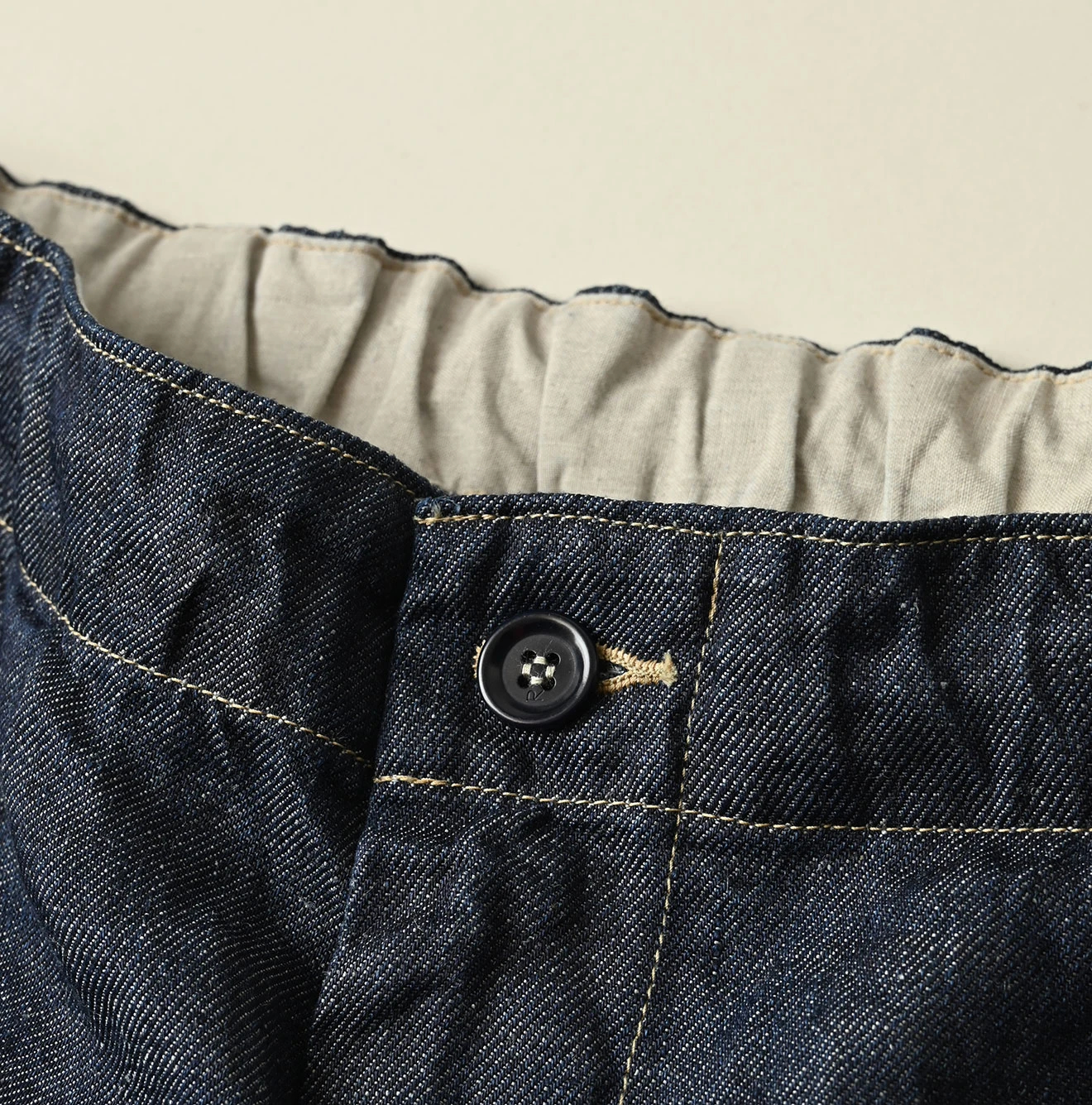 45R(フォーティファイブアール) |リネンデニムのイージーワークパンツ（濃）