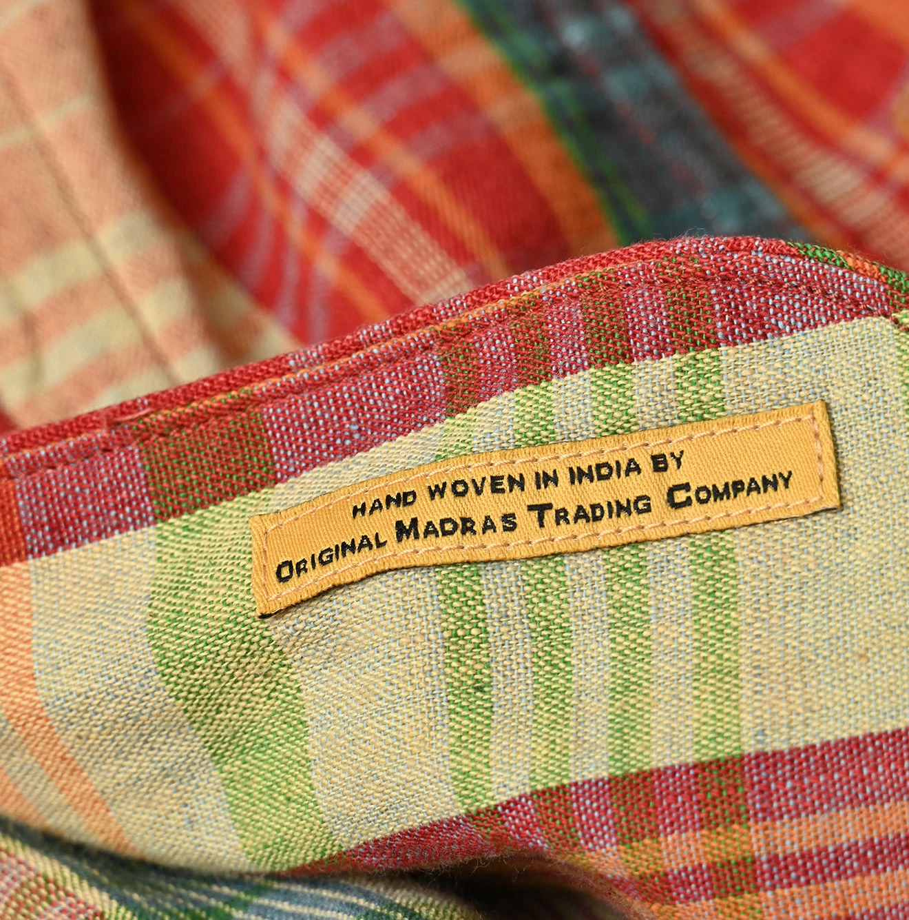 45R(フォーティファイブアール) |インド草木染マドラスチェックのオープンノースリーブ