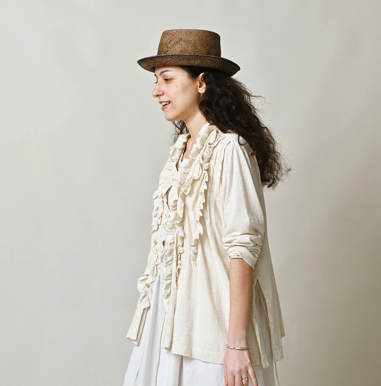 45R(フォーティファイブアール) |ガーゼ天竺のフリルカシュクール