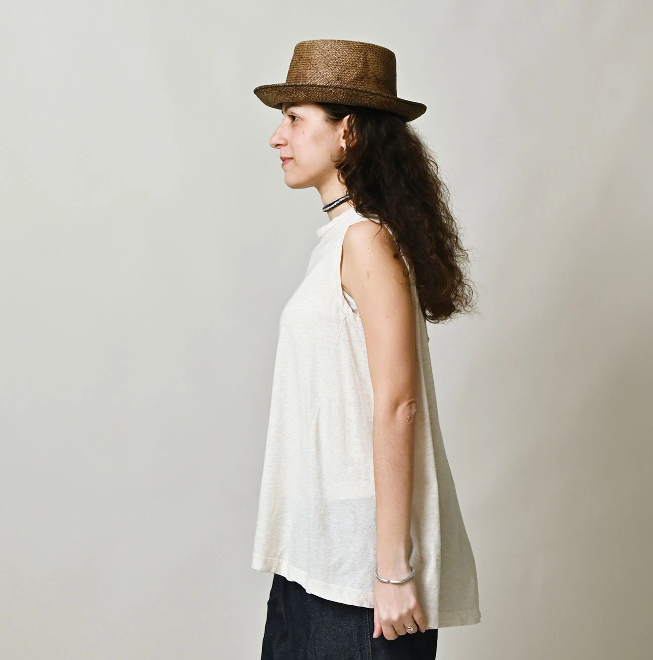 45R(フォーティファイブアール) |ガーゼ天竺のフレアキャミ