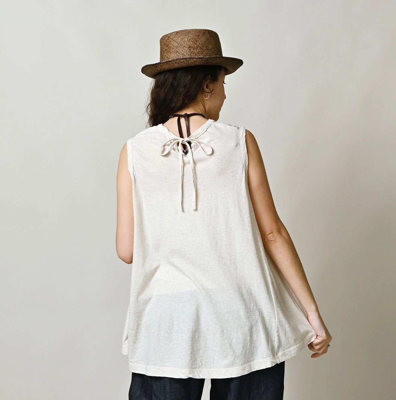 45R(フォーティファイブアール) |ガーゼ天竺のフレアキャミ