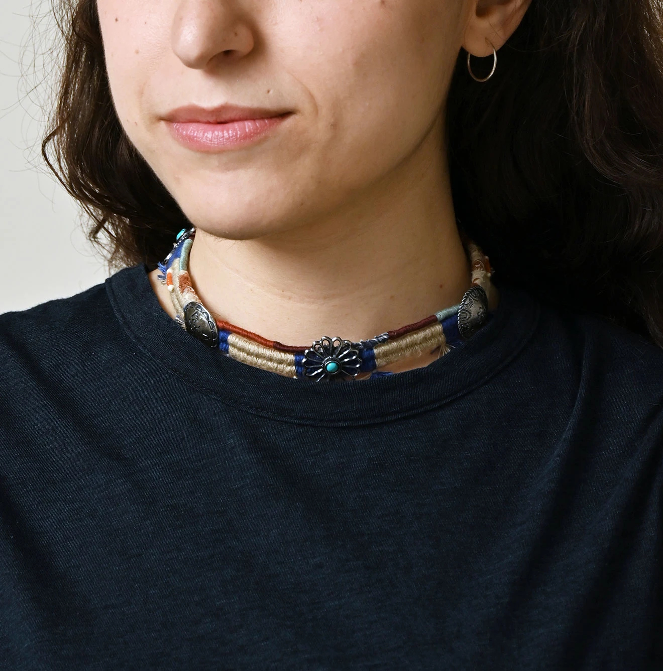 45R(フォーティファイブアール) |ガーゼ天竺のフレアキャミ（インディゴ）