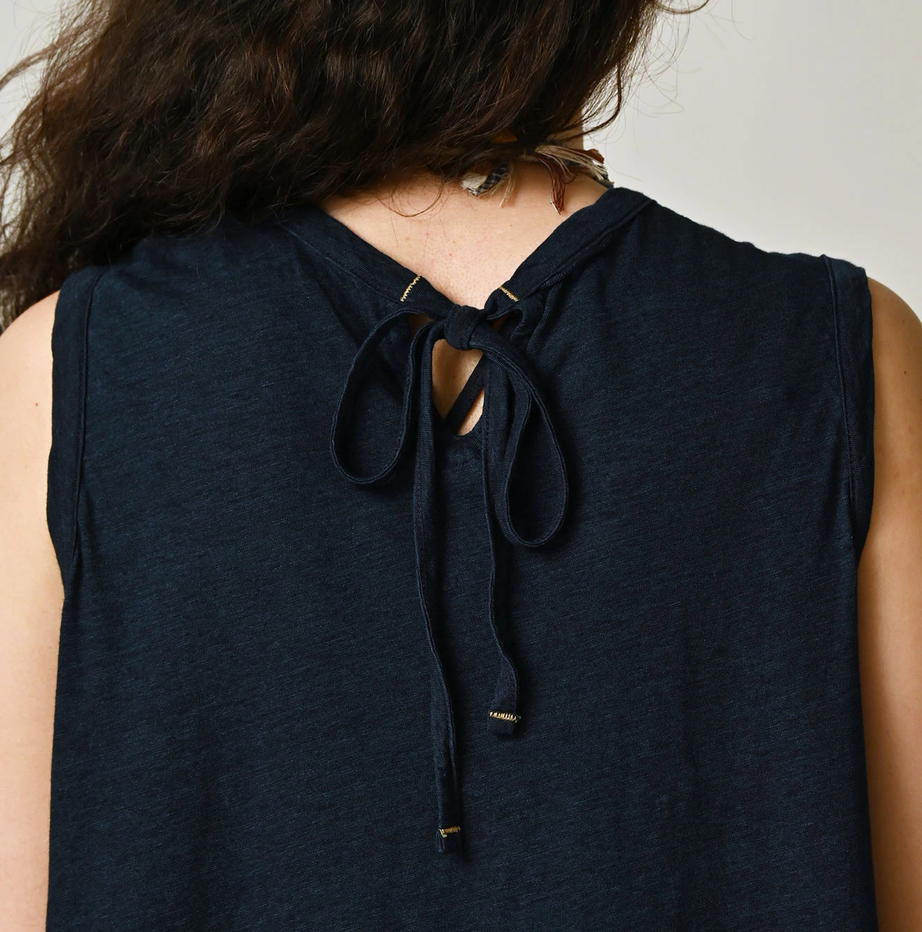 45R(フォーティファイブアール) |ガーゼ天竺のフレアキャミ（インディゴ）