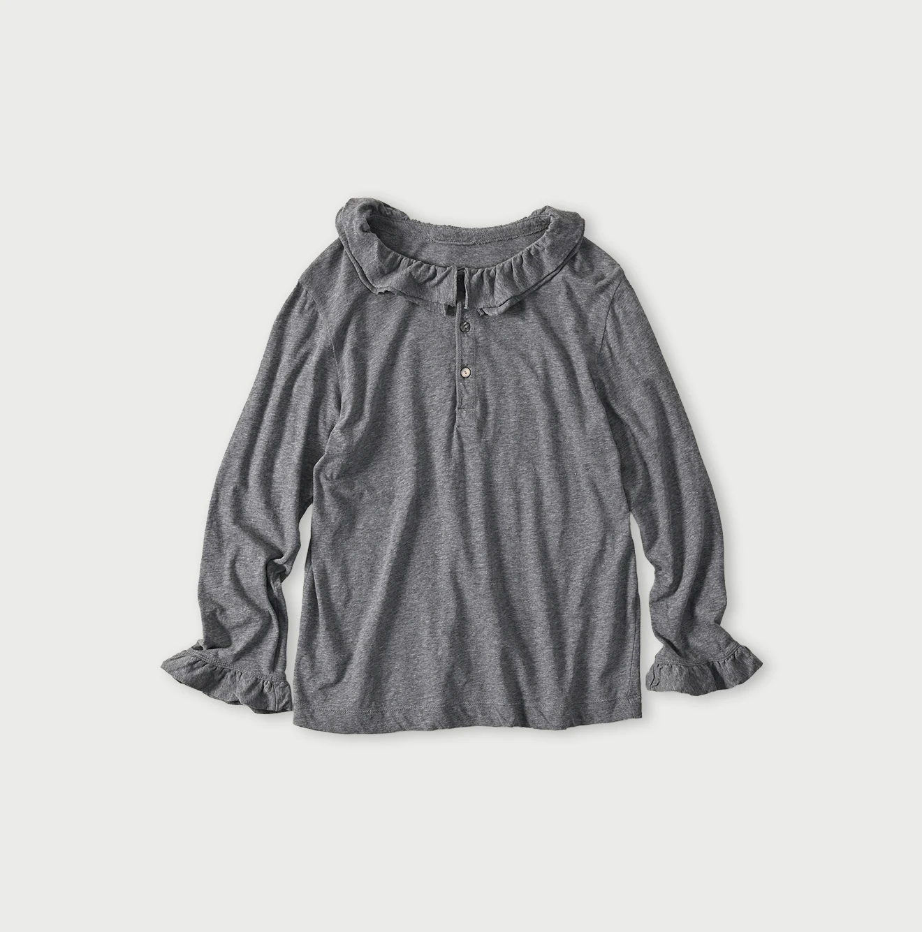 45R(フォーティファイブアール) |ガーゼ天竺のフリルヘンリー