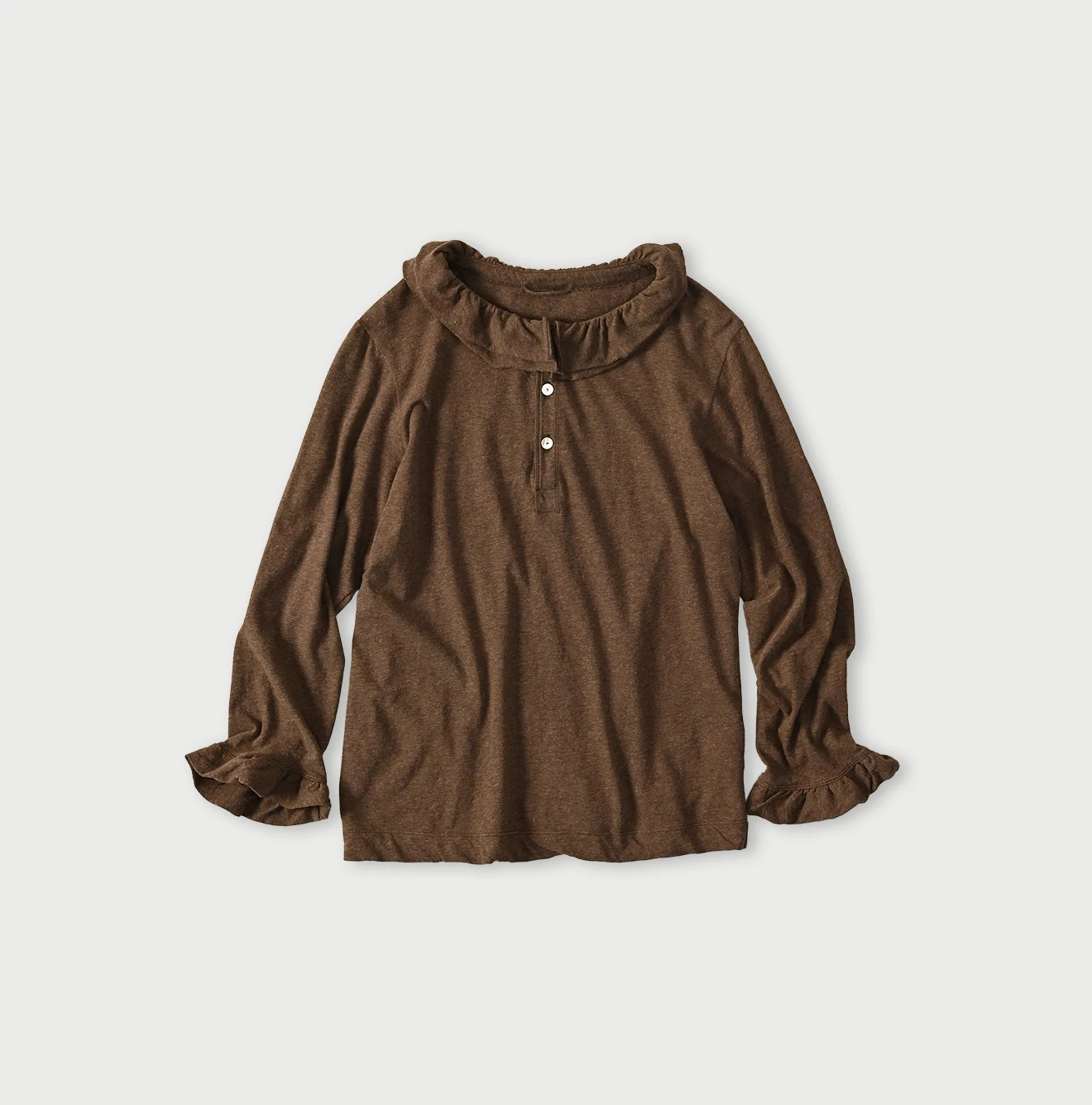 45R(フォーティファイブアール) |ガーゼ天竺のフリルヘンリー