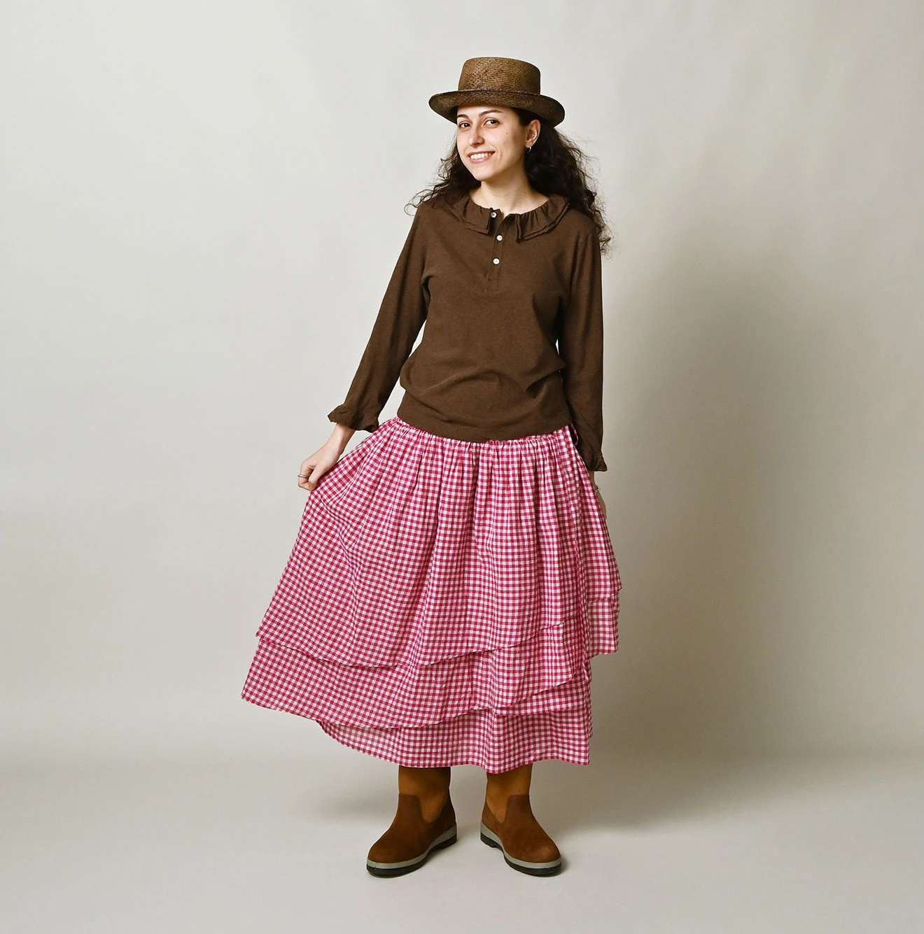 45R(フォーティファイブアール) |ガーゼ天竺のフリルヘンリー