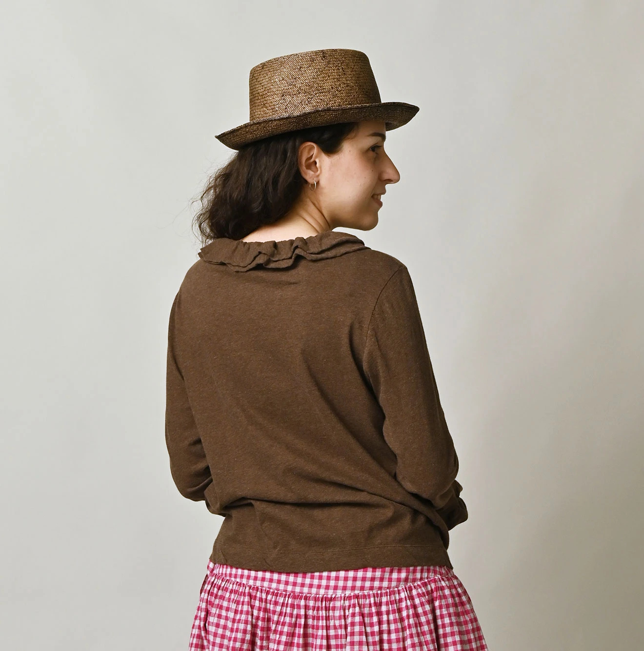 45R(フォーティファイブアール) |ガーゼ天竺のフリルヘンリー