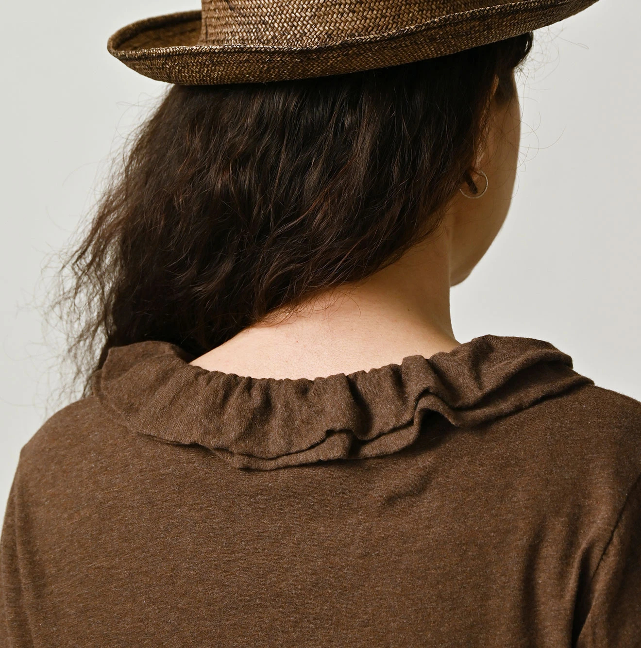 45R(フォーティファイブアール) |ガーゼ天竺のフリルヘンリー