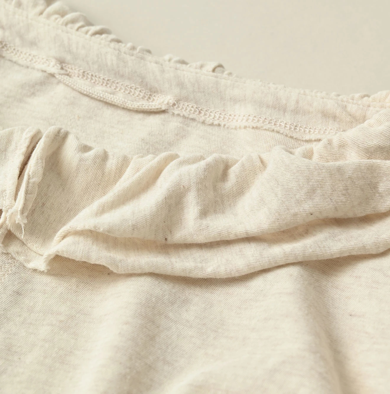 45R(フォーティファイブアール) |ガーゼ天竺のフリルヘンリー