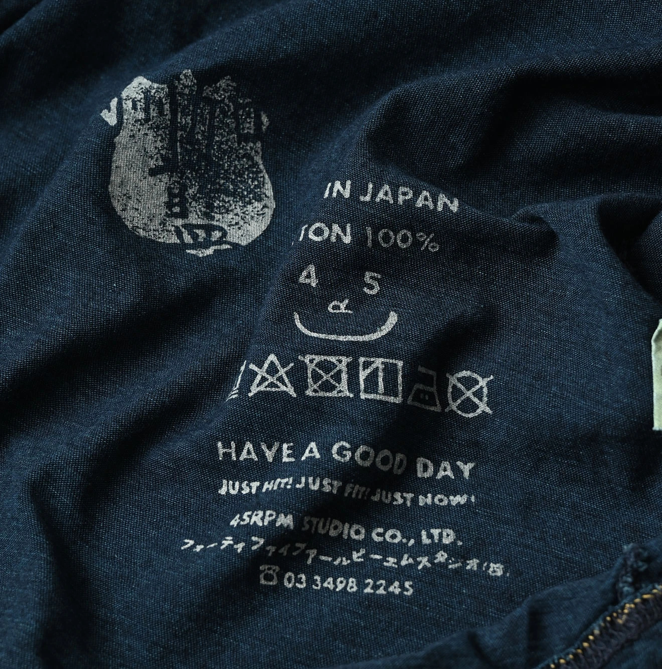 45R(フォーティファイブアール) |ガーゼ天竺の908オーシャンTシャツ（インディゴ）