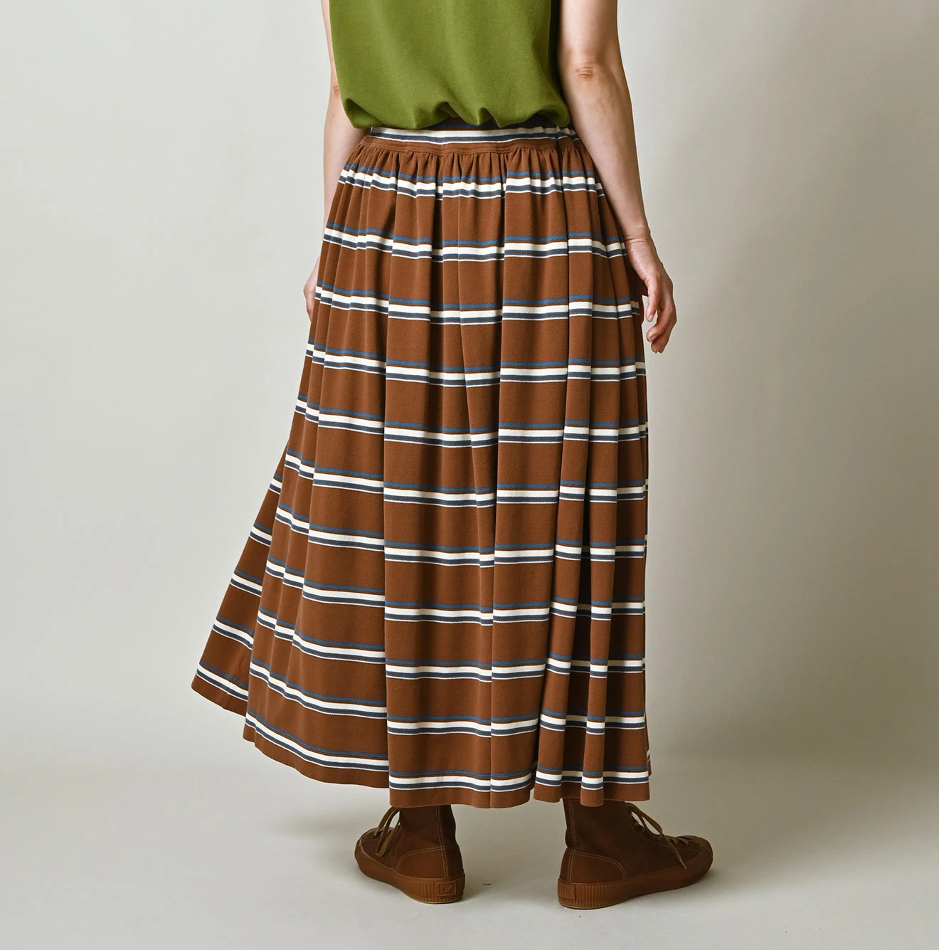 45R(フォーティファイブアール) |ボーダーカノコのギャザースカート