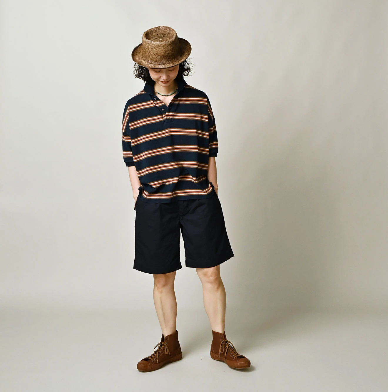 45R(フォーティファイブアール) |ボーダーカノコの908馬ポロ（インディゴ）