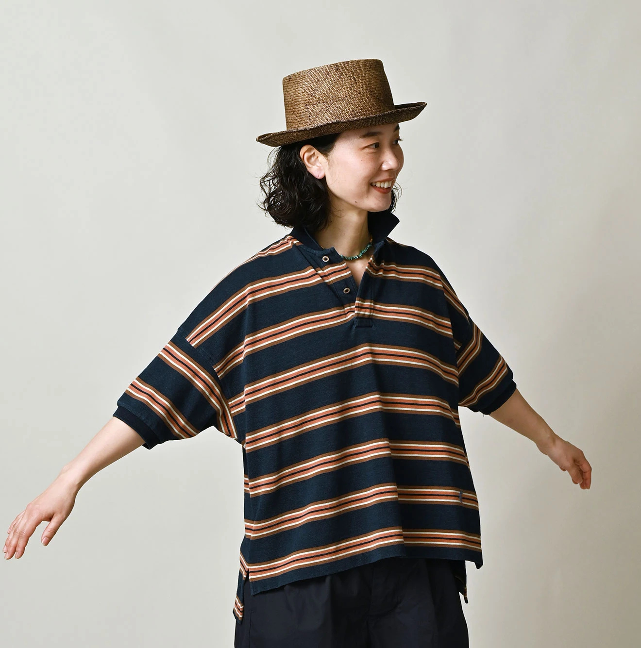 45R(フォーティファイブアール) |ボーダーカノコの908馬ポロ（インディゴ）