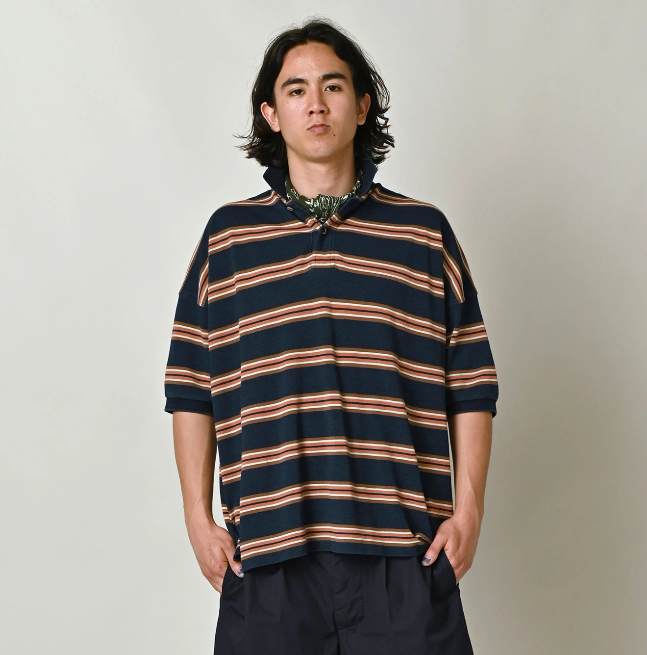 45R(フォーティファイブアール) |ボーダーカノコの908馬ポロ（インディゴ）