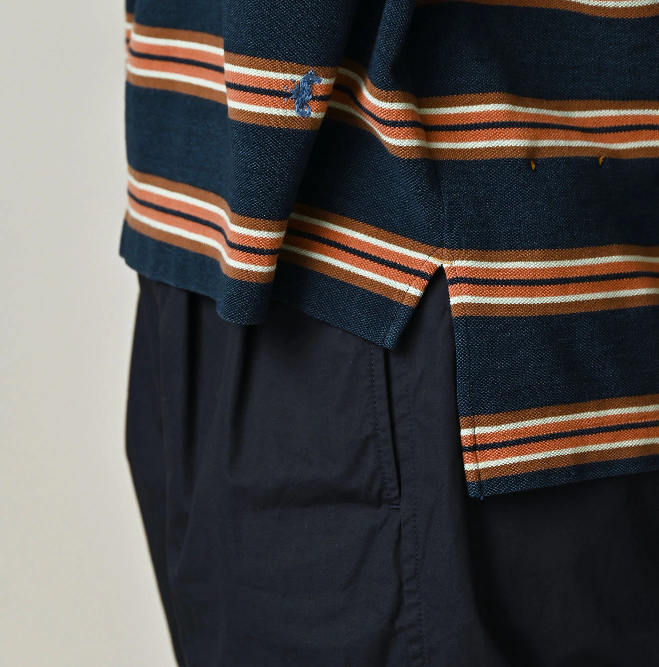 45R(フォーティファイブアール) |ボーダーカノコの908馬ポロ（インディゴ）