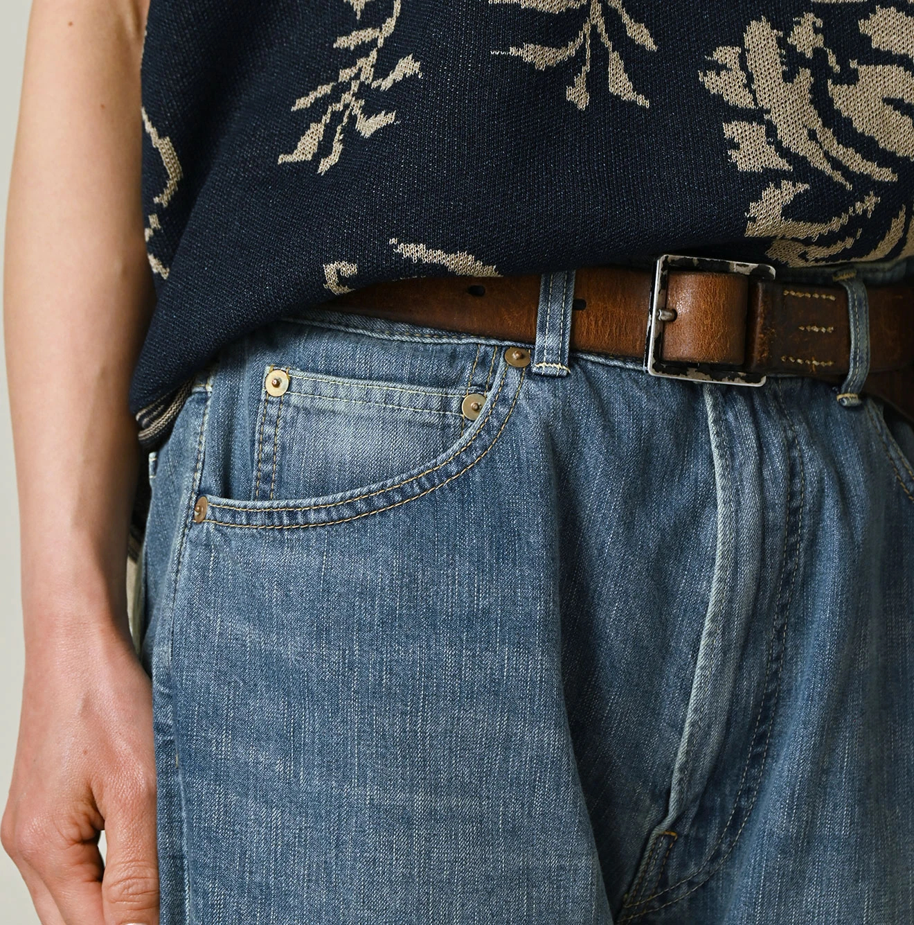 45R(フォーティファイブアール) |麦比古デニムのシャルロット5（淡）