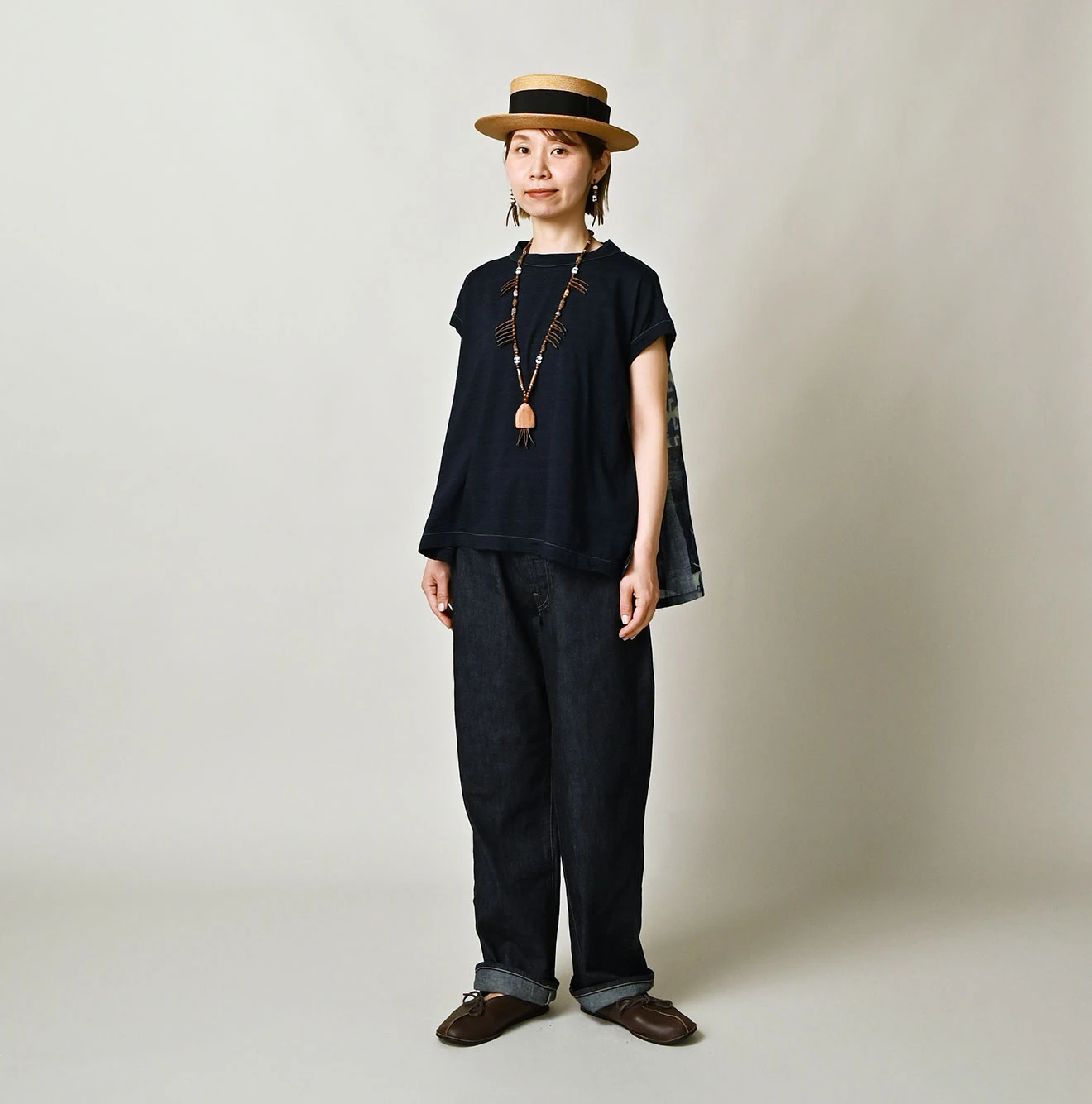 45R(フォーティファイブアール) |麦比古デニムのシャルロット5（濃）