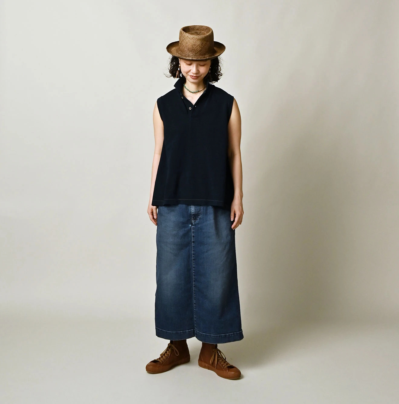 45R(フォーティファイブアール) |カノコのフレアポロ（インディゴ）