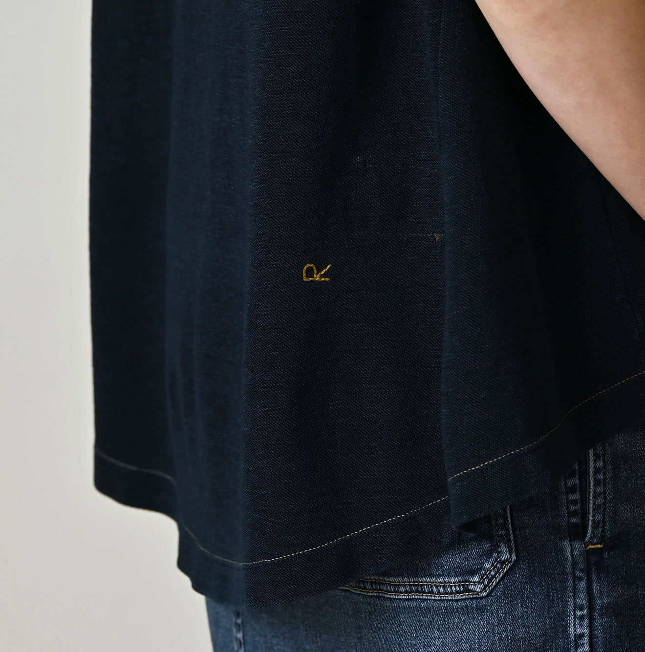 45R(フォーティファイブアール) |カノコのフレアポロ（インディゴ）