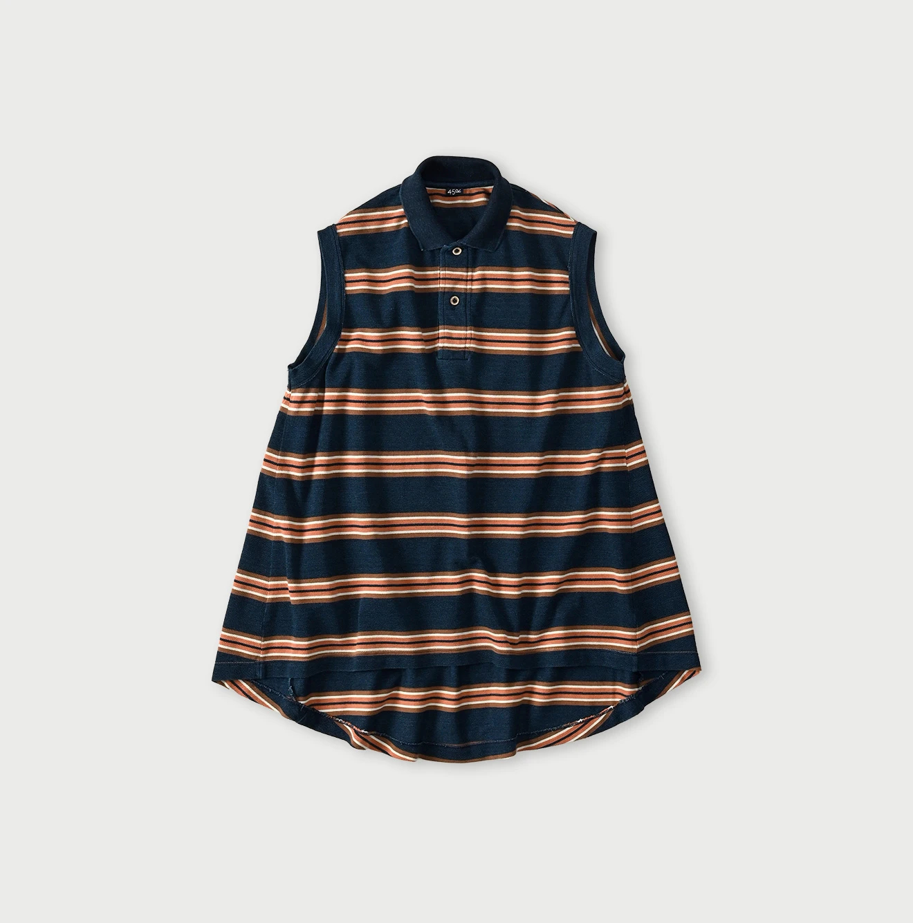 45R(フォーティファイブアール) |ボーダーカノコのフレアポロ（インディゴ）