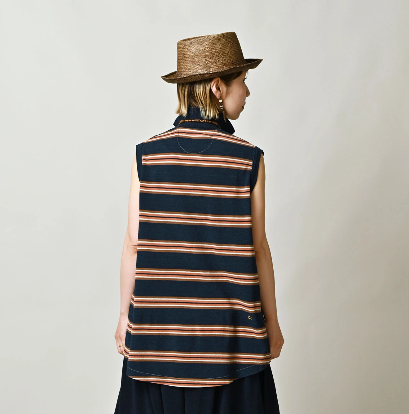 45R(フォーティファイブアール) |ボーダーカノコのフレアポロ（インディゴ）