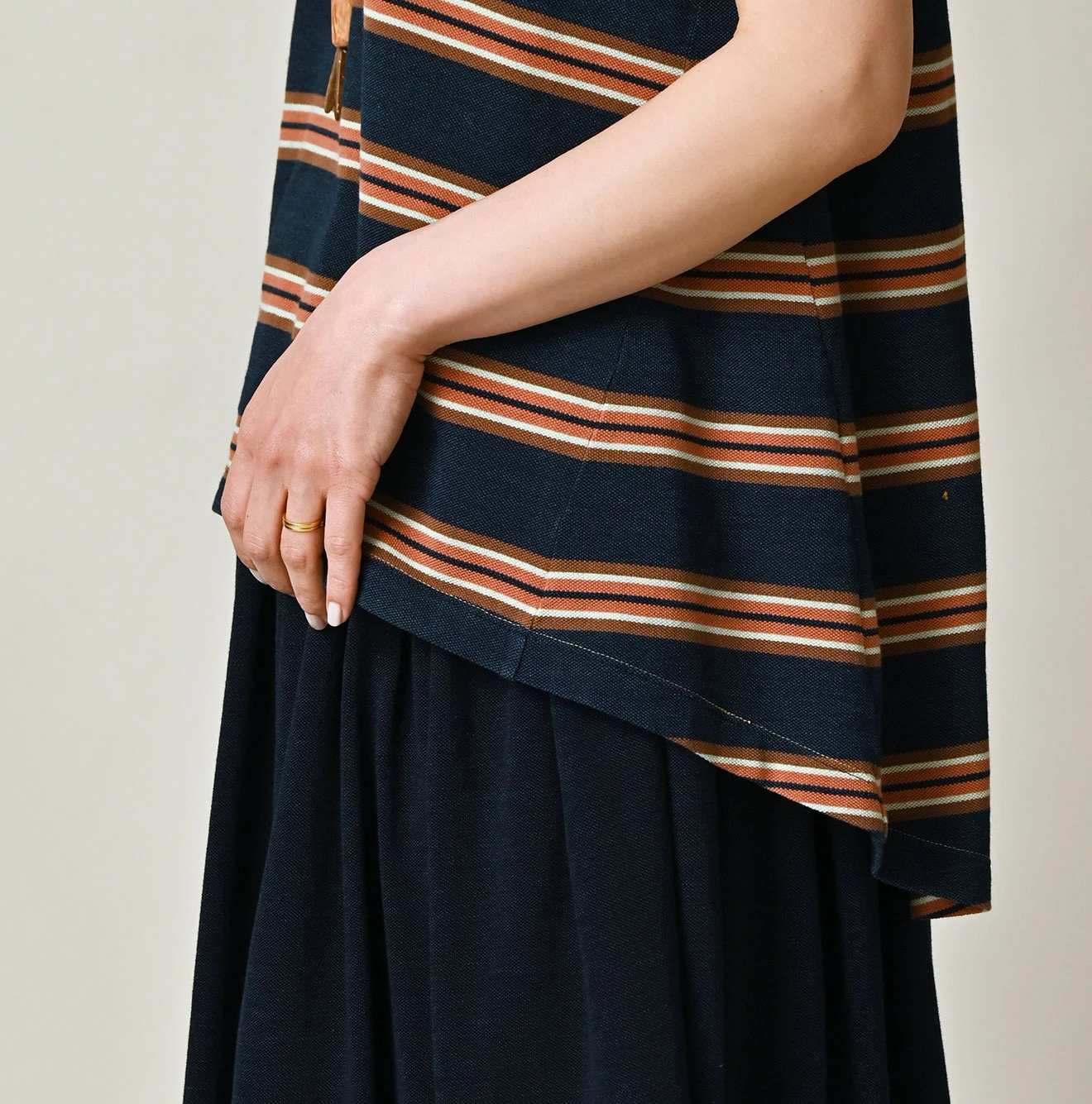 45R(フォーティファイブアール) |ボーダーカノコのフレアポロ（インディゴ）