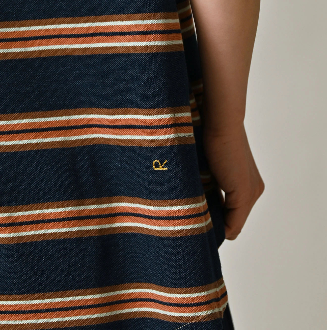 45R(フォーティファイブアール) |ボーダーカノコのフレアポロ（インディゴ）