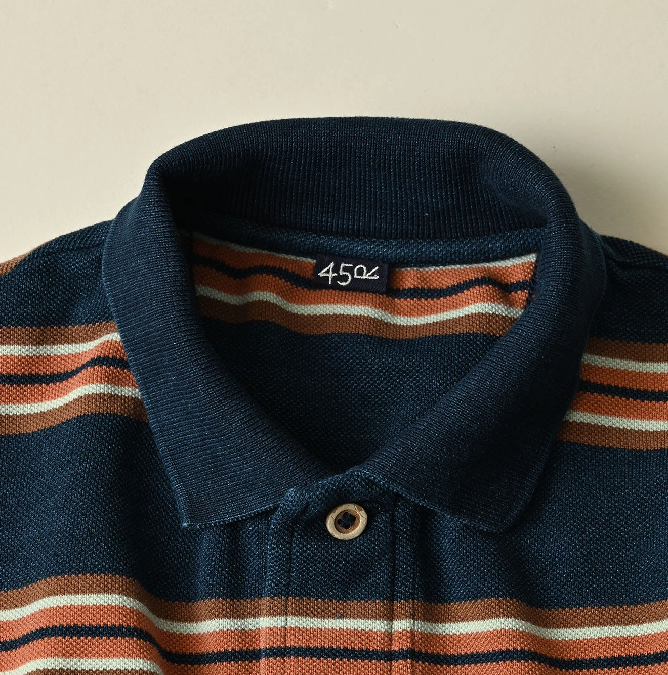 45R(フォーティファイブアール) |ボーダーカノコのフレアポロ（インディゴ）