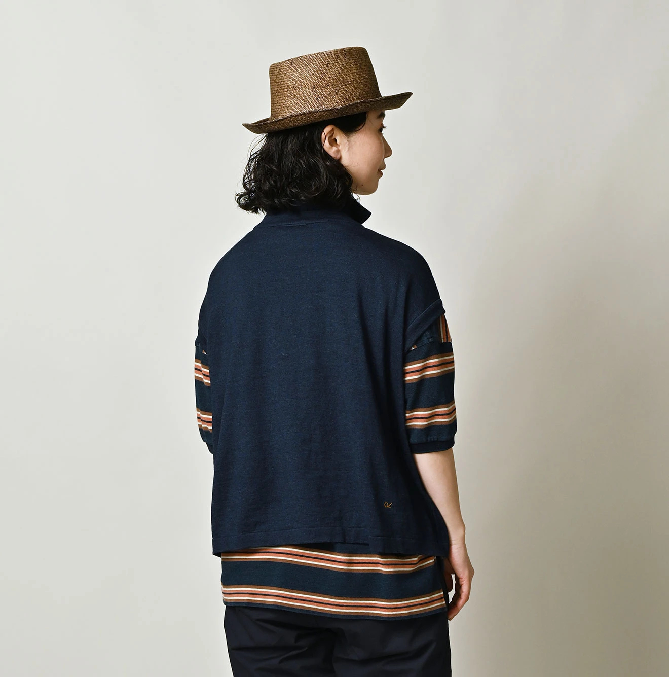 45R(フォーティファイブアール) |フラガールジャカードのMキャミ（インディゴ）