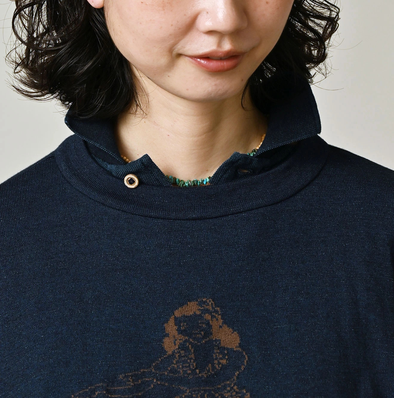 45R(フォーティファイブアール) |フラガールジャカードのMキャミ（インディゴ）