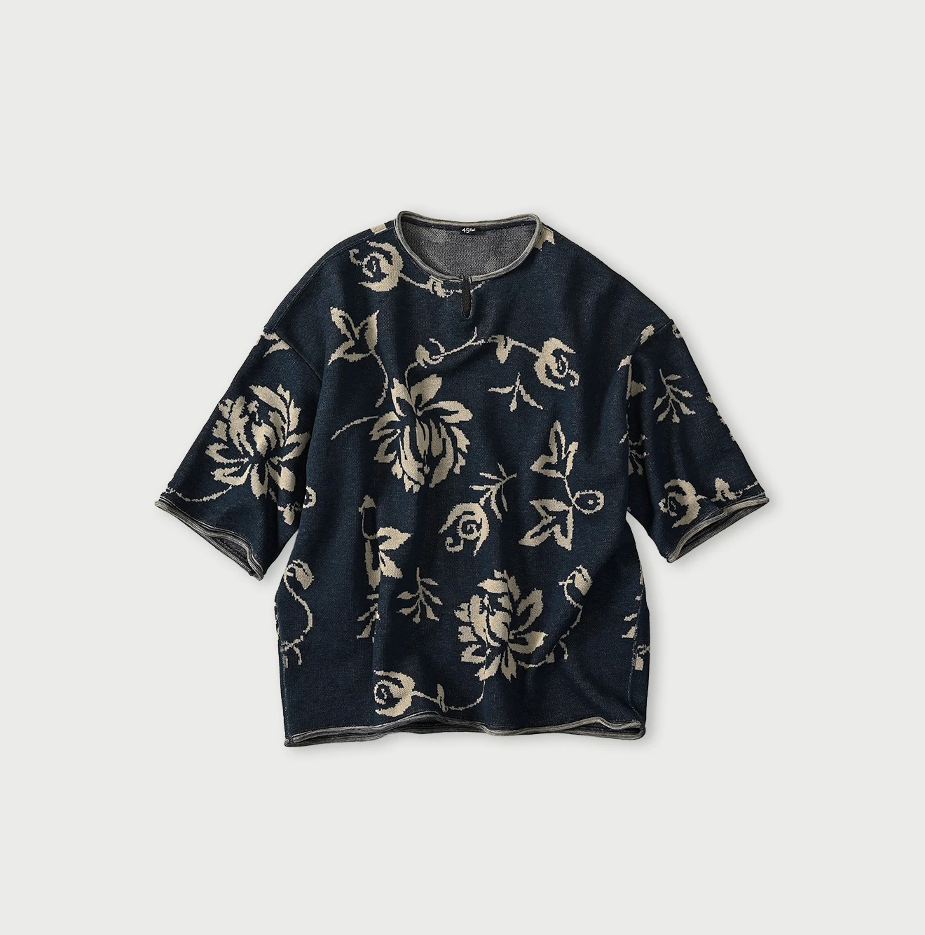45R(フォーティファイブアール) |レイアロハジャカードの908Ｔシャツ（インディゴ）