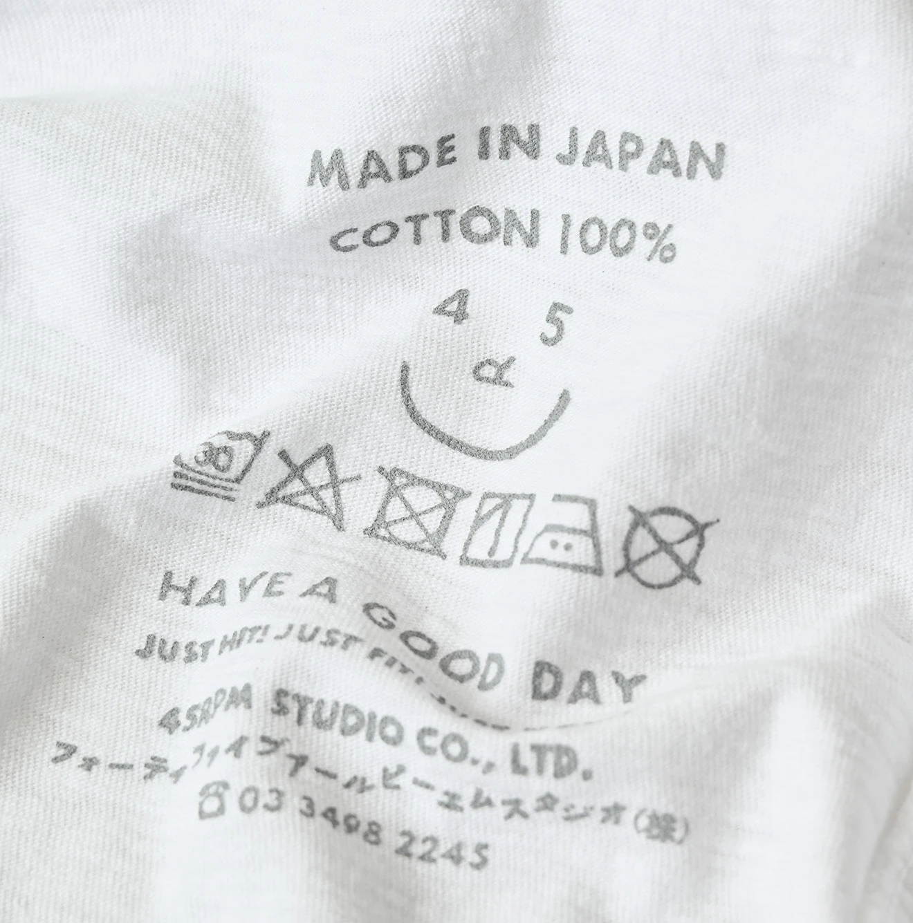 45R(フォーティファイブアール) |天竺ヒッピーフラワーロゴプリントの908オーシャンTシャツ