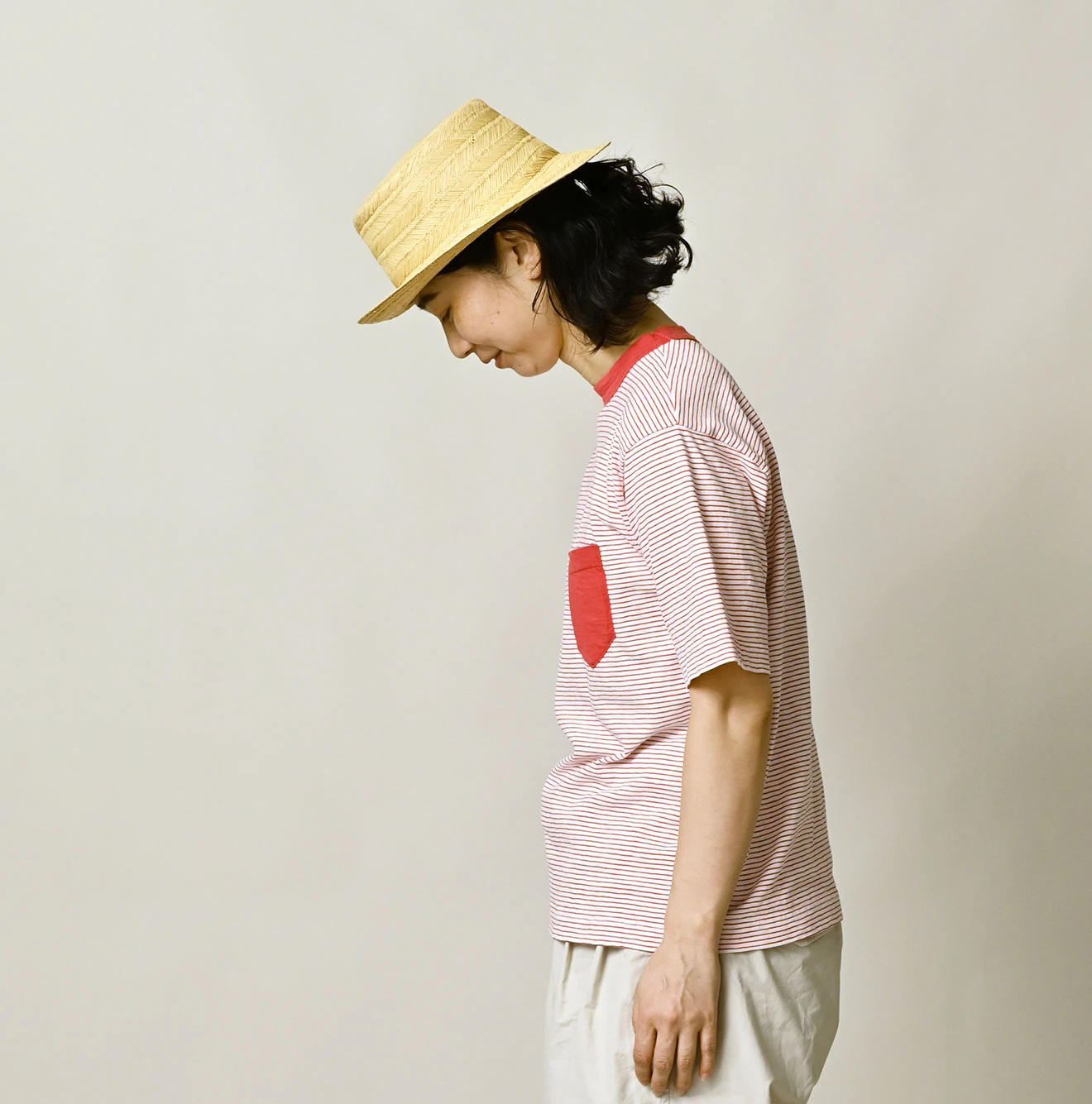45R(フォーティファイブアール) |天竺ボーダーの908 45星ポケットTシャツ