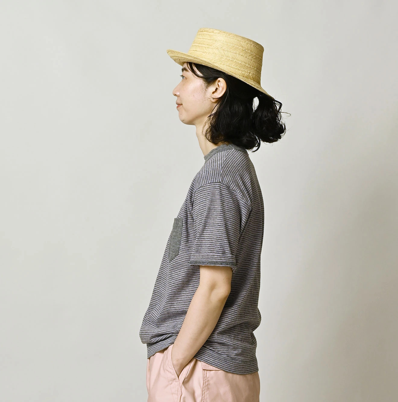 45R(フォーティファイブアール) |天竺ボーダーの908 45星ポケットTシャツ（トップ）