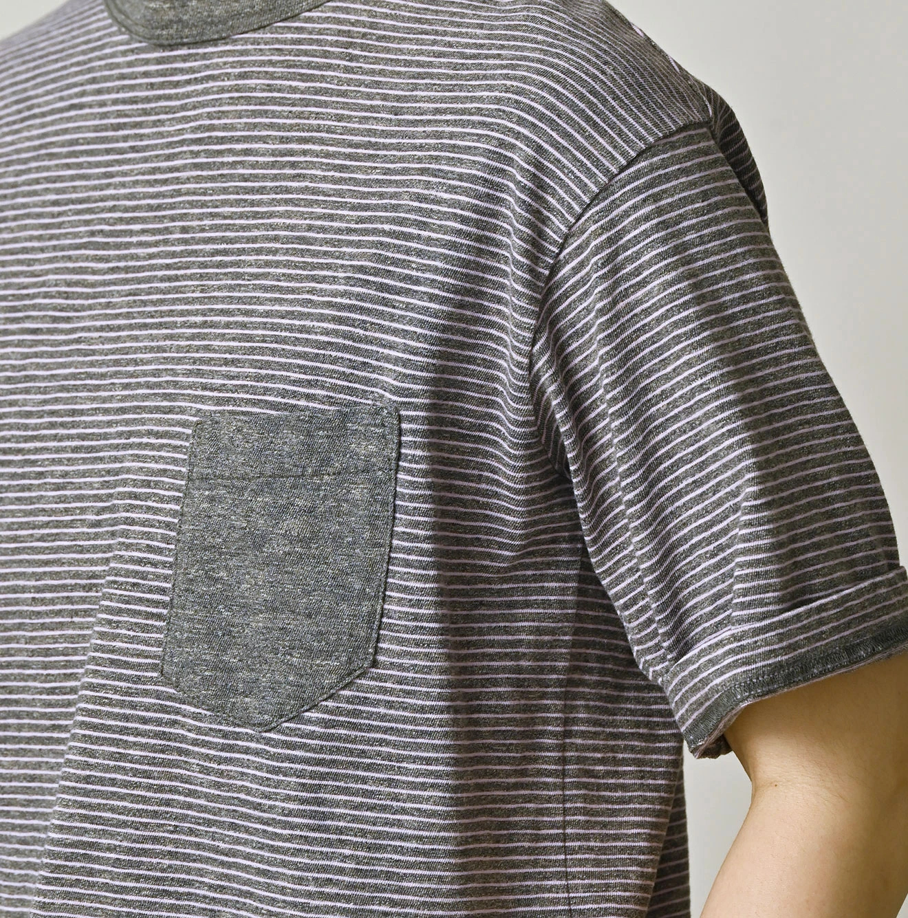 45R(フォーティファイブアール) |天竺ボーダーの908 45星ポケットTシャツ（トップ）