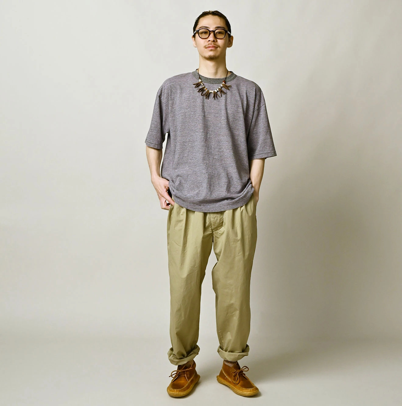 45R(フォーティファイブアール) |天竺ボーダーの908オーシャンTシャツ（トップ）
