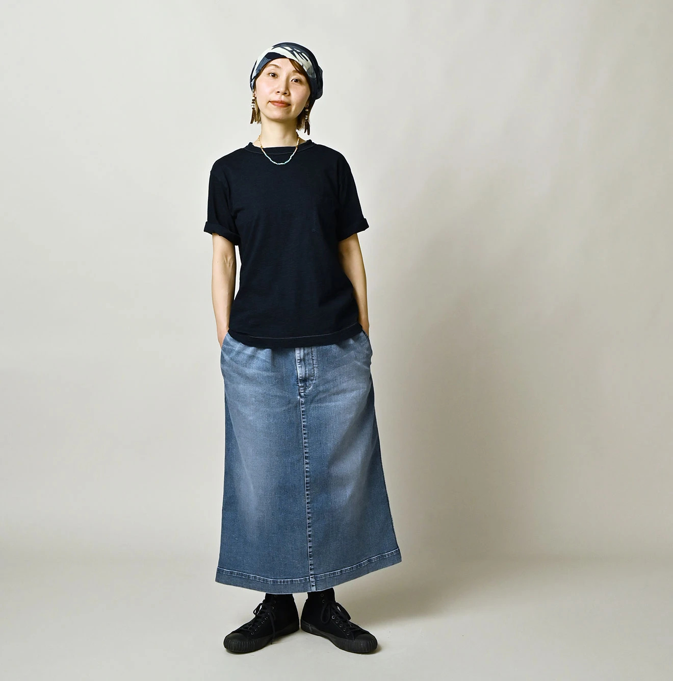 45R(フォーティファイブアール) |天竺の908 45星ポケットTシャツ（インディゴ）
