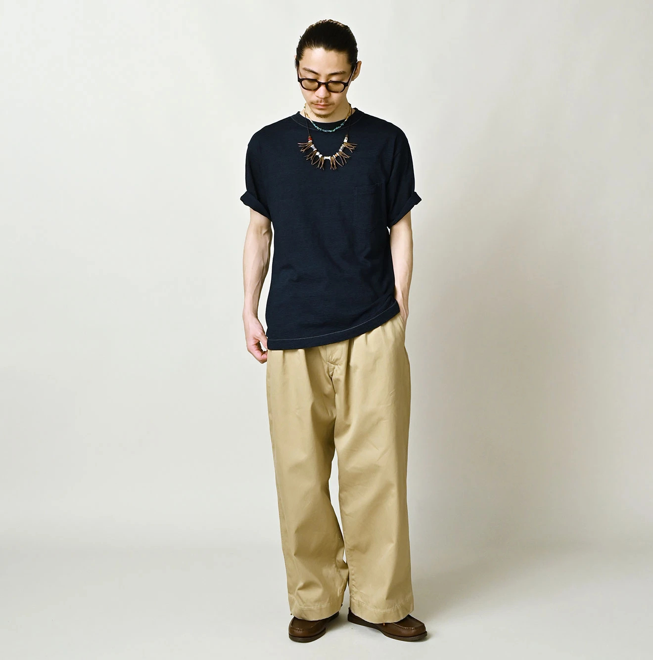 45R(フォーティファイブアール) |天竺の908 45星ポケットTシャツ（インディゴ）