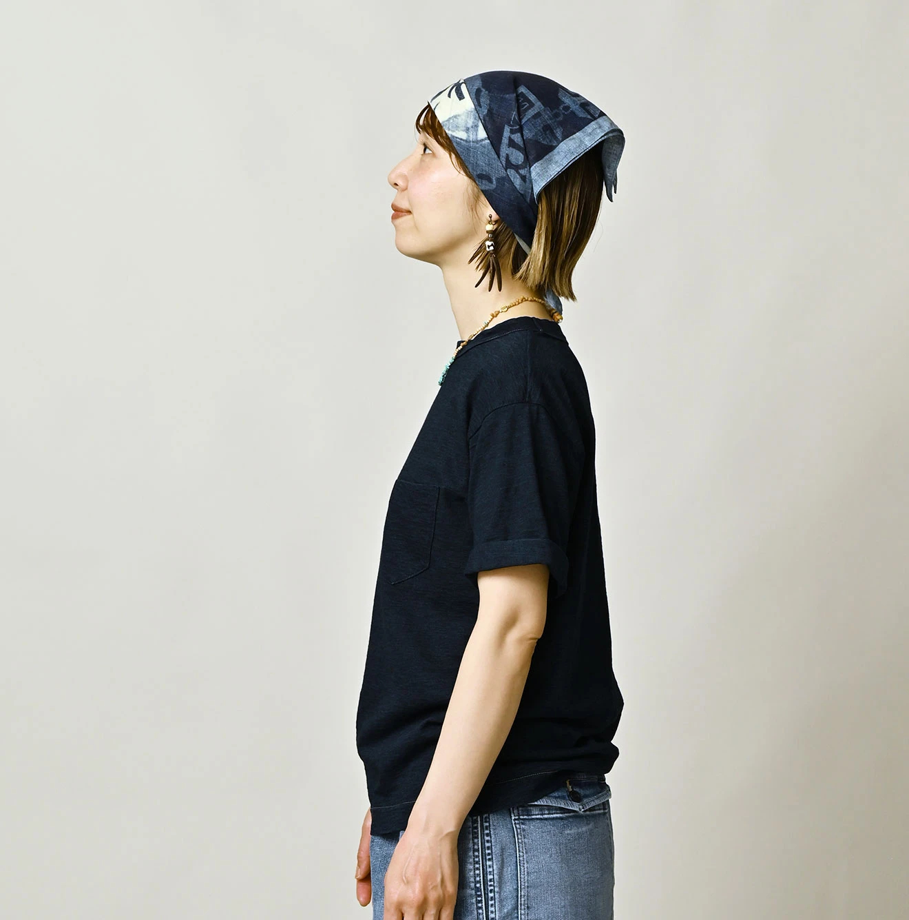 45R(フォーティファイブアール) |天竺の908 45星ポケットTシャツ（インディゴ）