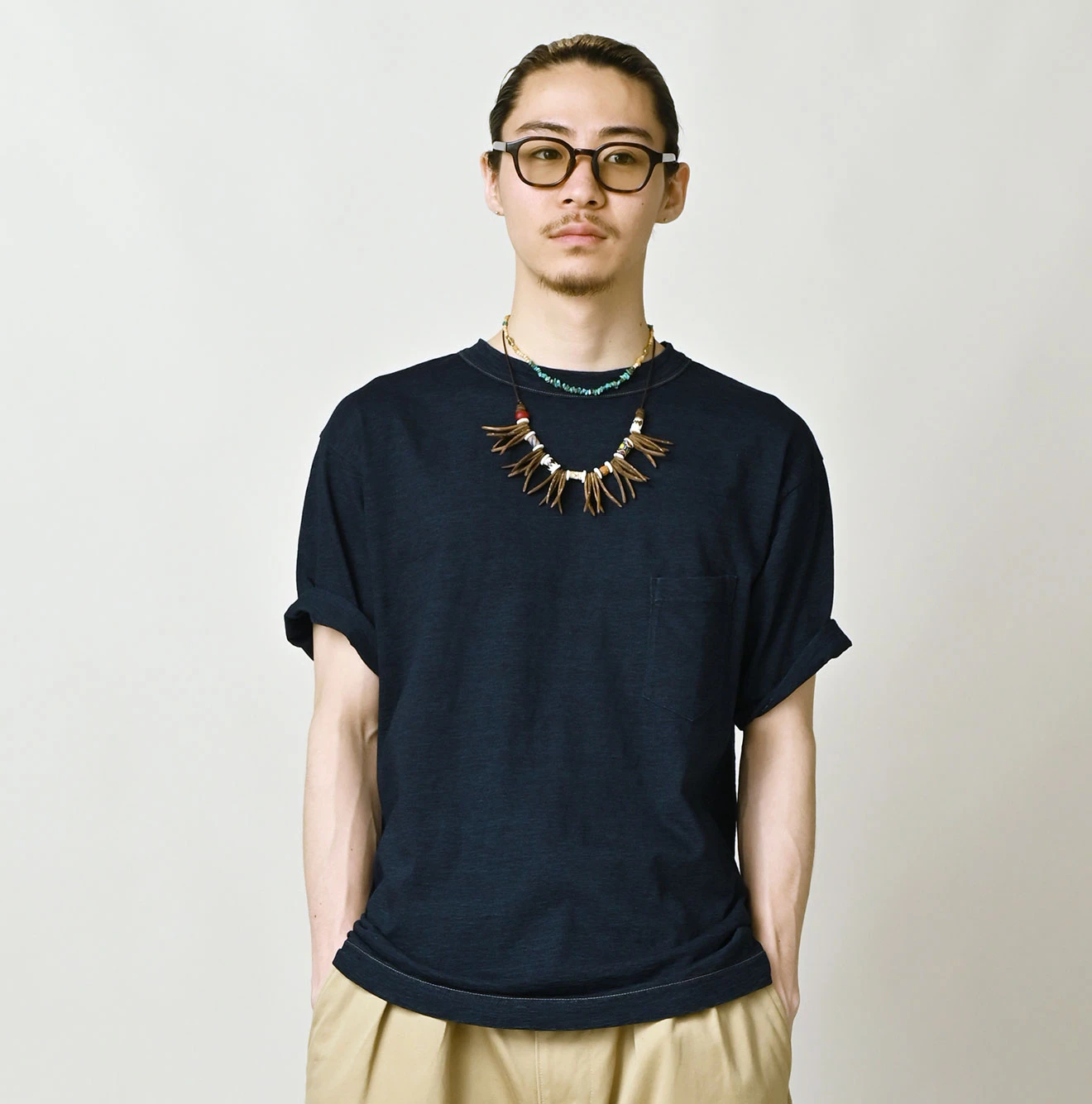 45R(フォーティファイブアール) |天竺の908 45星ポケットTシャツ（インディゴ）