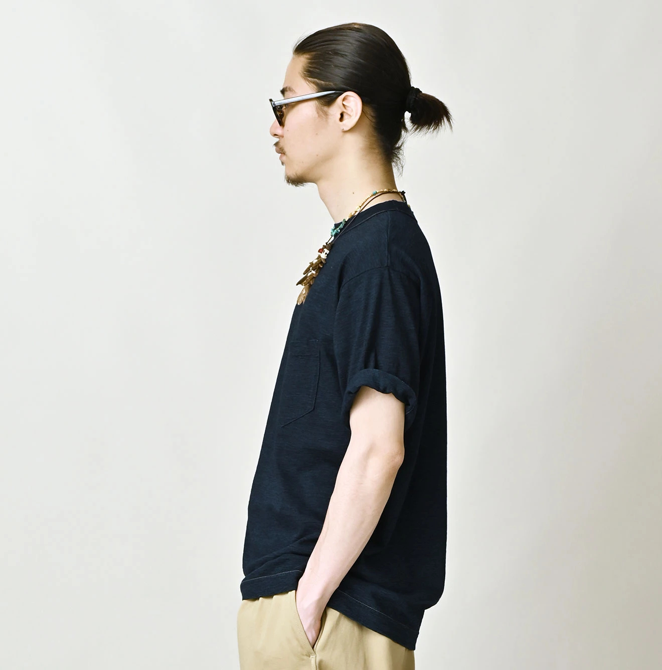 45R(フォーティファイブアール) |天竺の908 45星ポケットTシャツ（インディゴ）