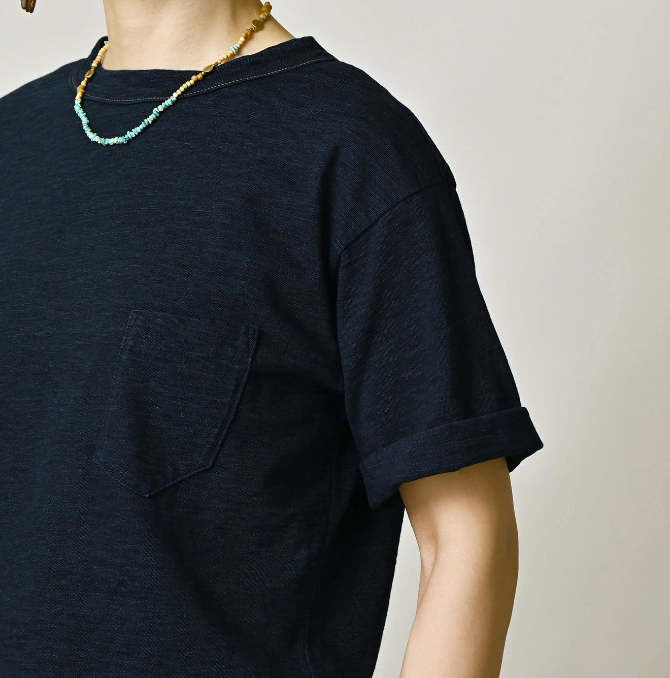 45R(フォーティファイブアール) |天竺の908 45星ポケットTシャツ（インディゴ）