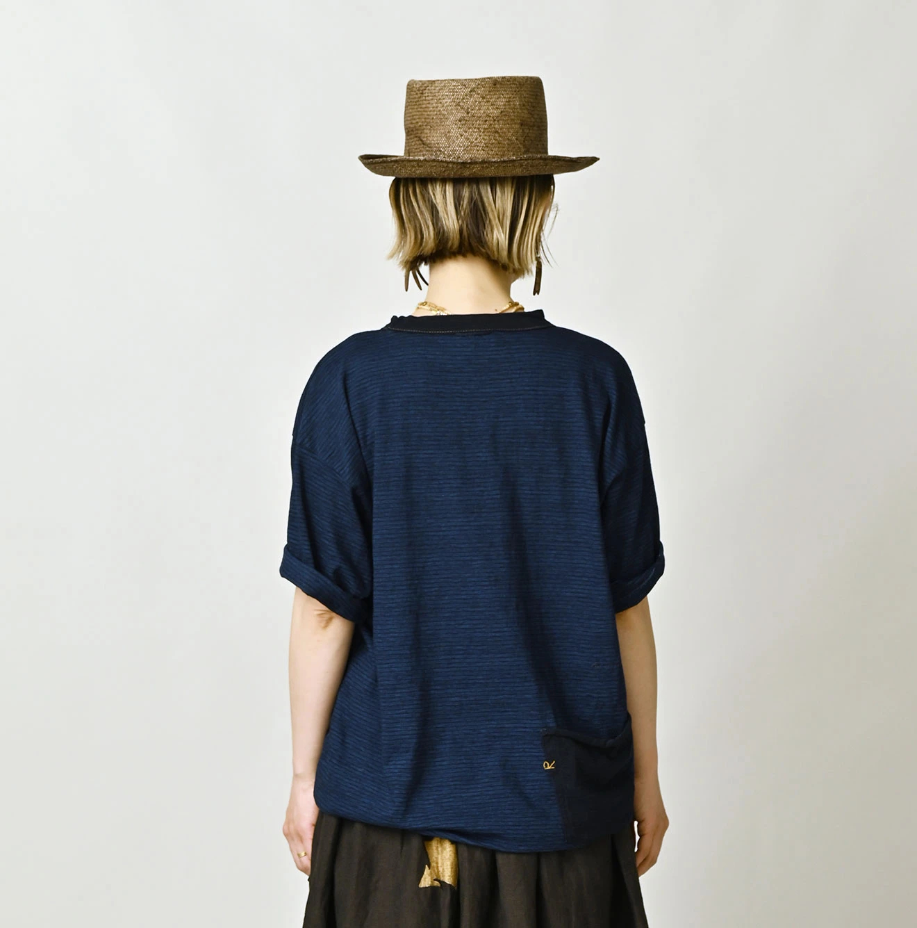 45R(フォーティファイブアール) |天竺ボーダーの908オーシャンTシャツ（インディゴ）